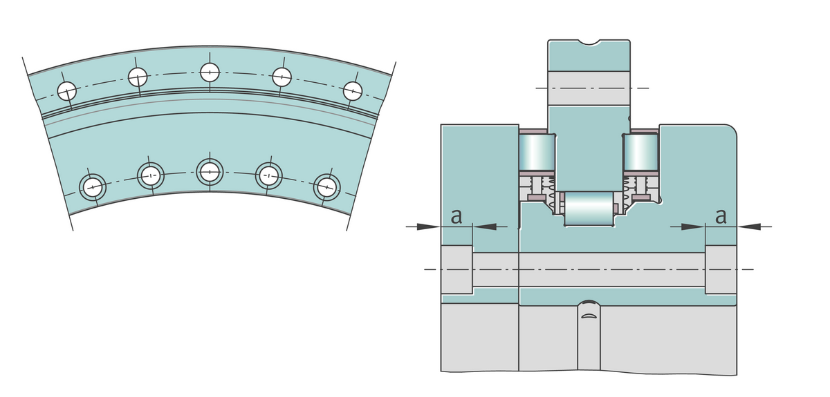 Упорно-радиальный роликоподшипник INA YRTS650