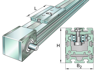 Модуль линейного перемещения INA MLFI50-250-C-LN-ZR-W2-N-FA517.2