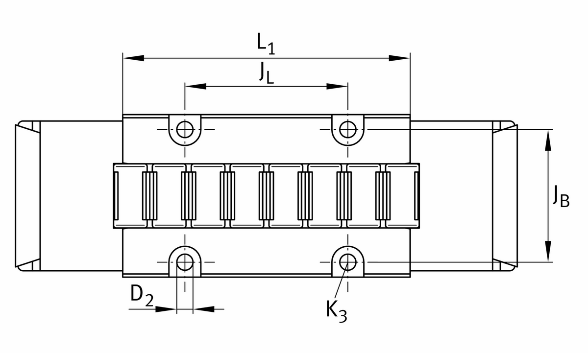 Роликовая линейная опора качения INA RUS65210