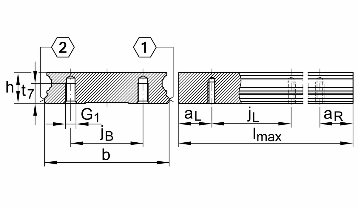 Профильный рельс INA TKVD15-W-U