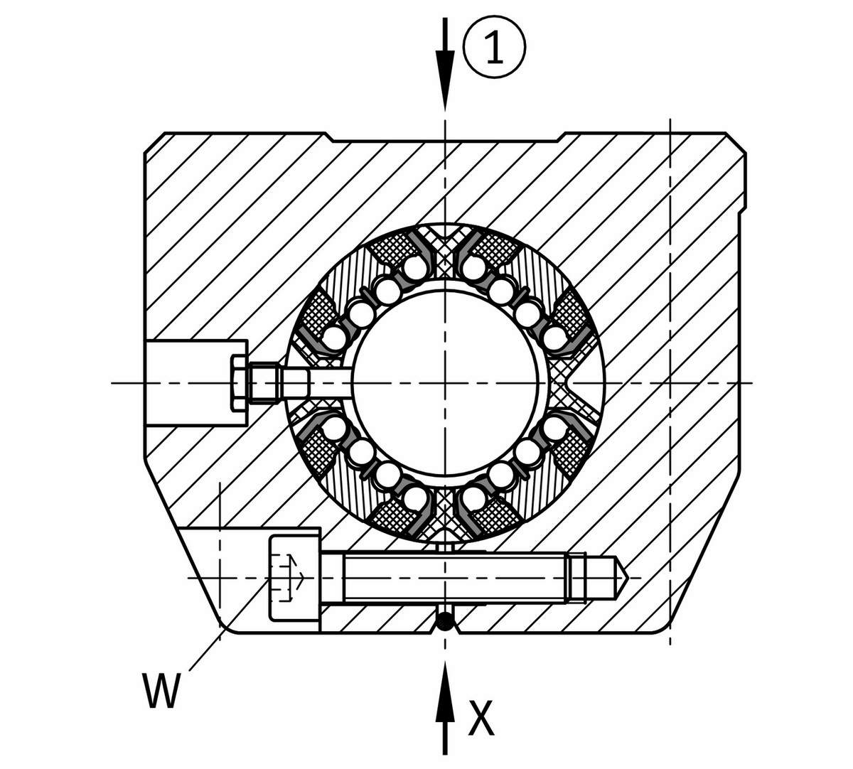 Узел с шарикоподшипником для линейного перемещения INA KTSS30-PP-AS