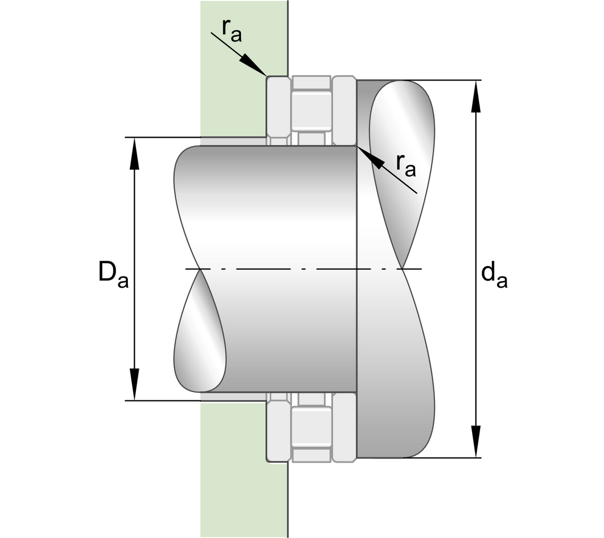 Упорный цилиндрический роликоподшипник INA 81128-M