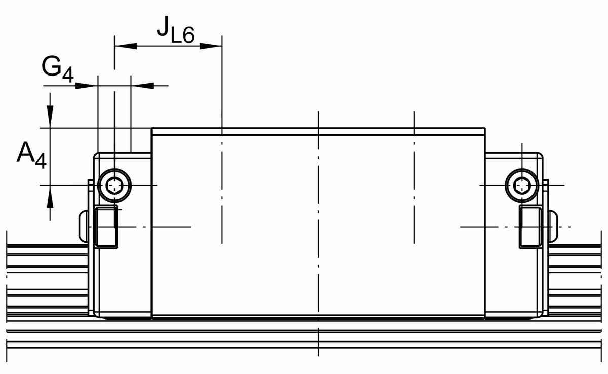 Каретка шариковой линейной направляющей качения с циркуляцией INA KWVE45-B-H