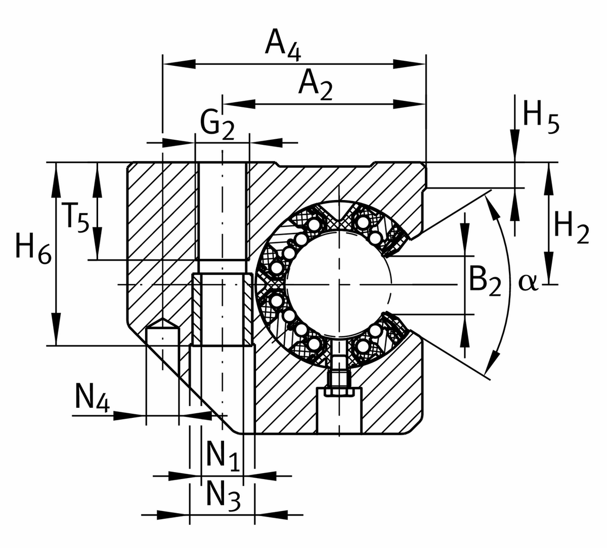 Узел с шарикоподшипником для линейного перемещения INA KGSCS20-PP-AS