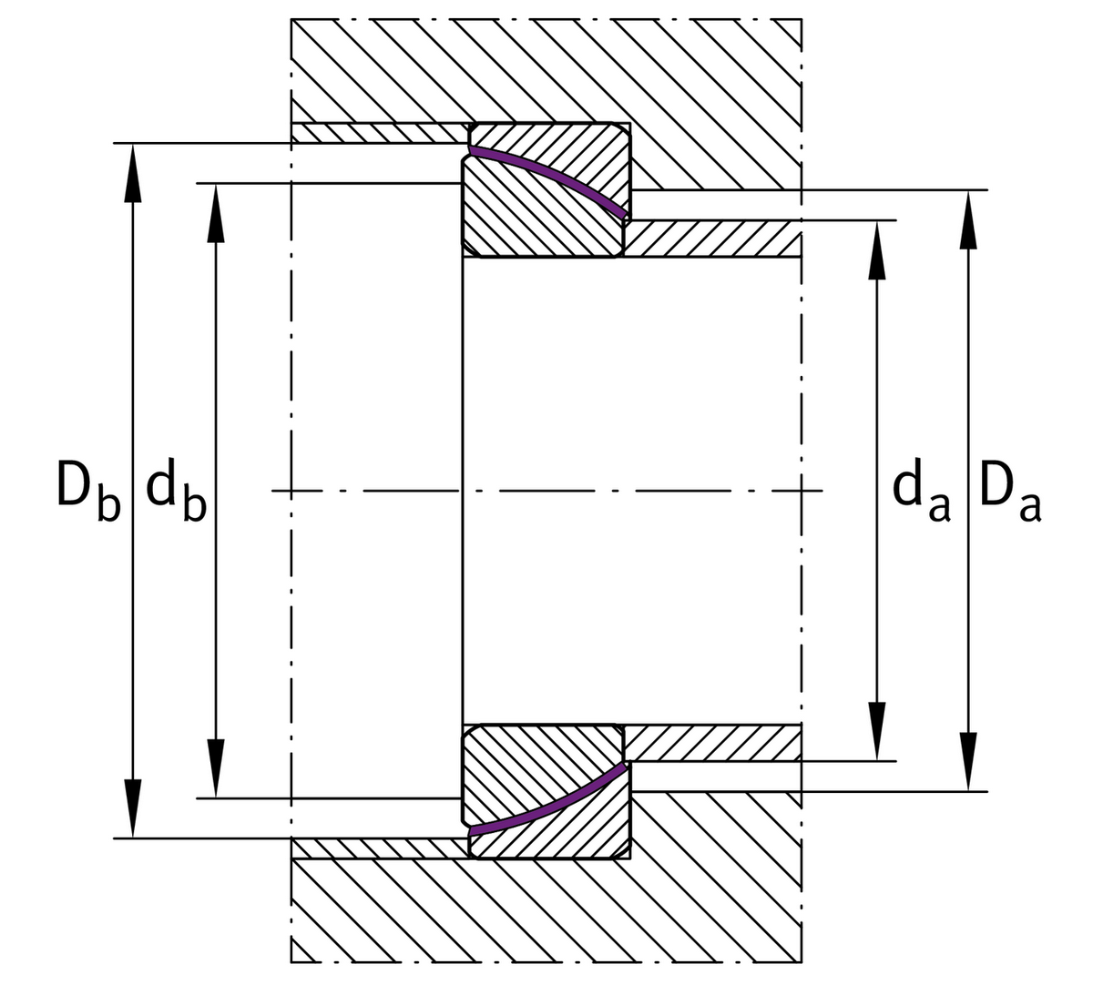 Сферический шарнирный подшипник INA GE170-SW