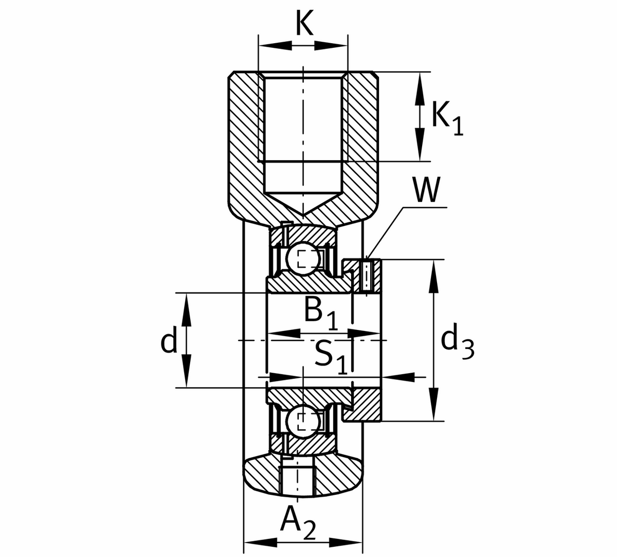Корпусной узел с закрепляемым подшипником PHE30-XL