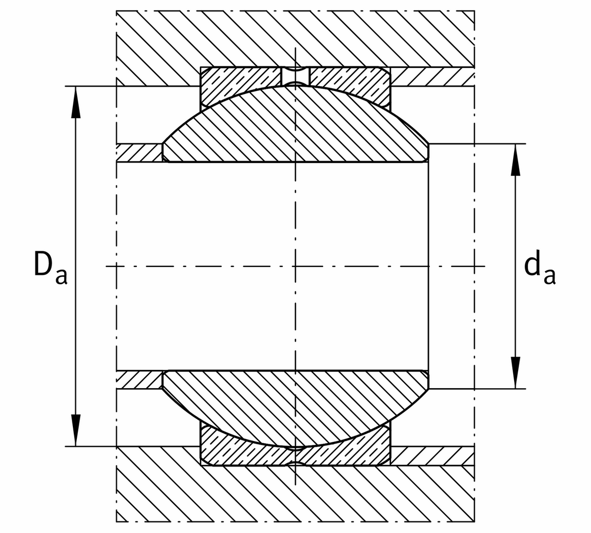 Сферический шарнирный подшипник INA GE12-PB
