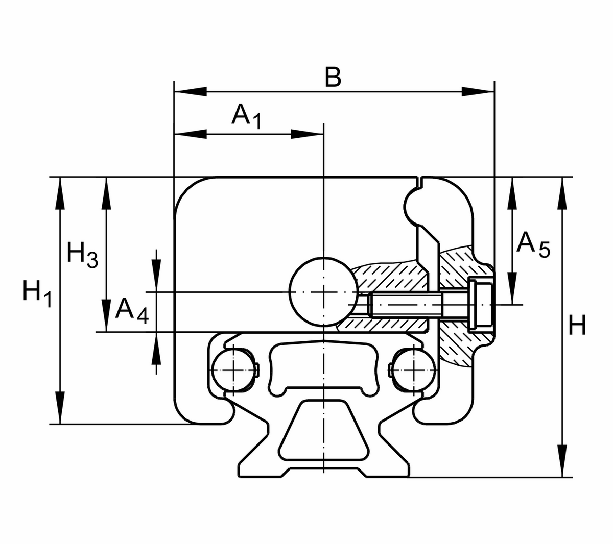 Концевой упор для направляющих INA PAH52