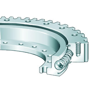Опорно-поворотное устройство, подшипник с четырехточечным контактом, зубчатый венец на наружном кольце INA VLA200414-N-VSP