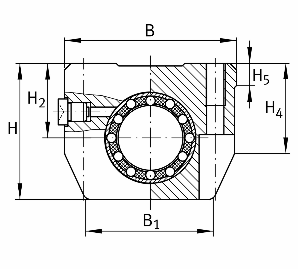 Узел с шарикоподшипником для линейного перемещения INA KGHK10-B-PP-AS