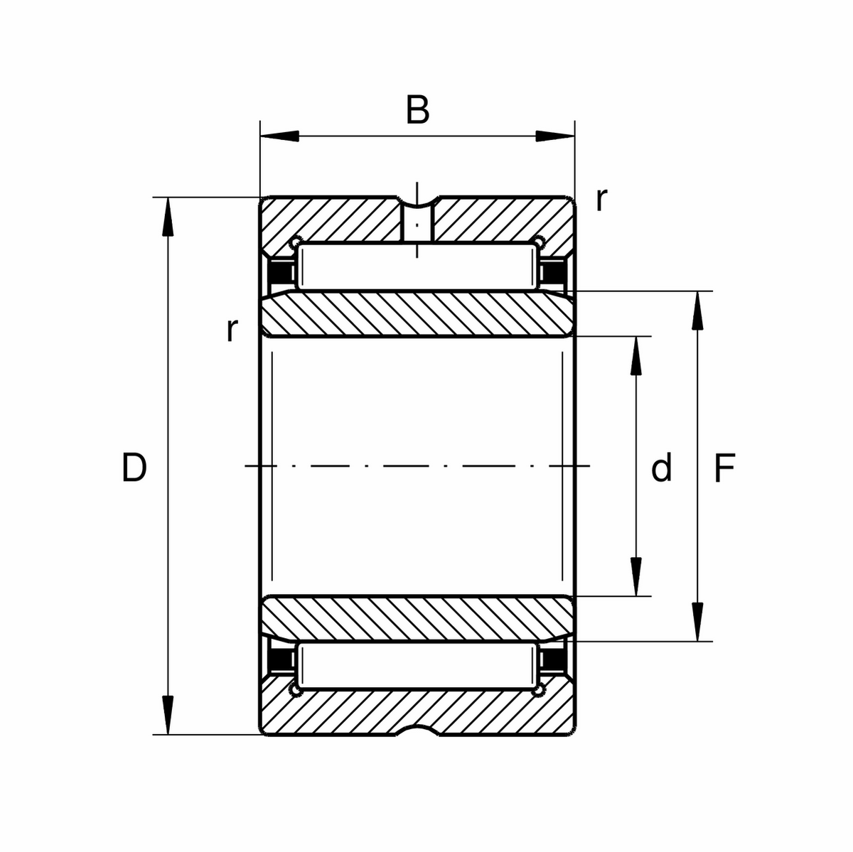 Игольчатый роликоподшипник INA NA6903-XL-C2