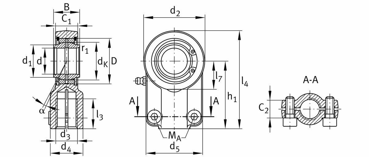 Шарнирная головка INA GIHNRK110-LO
