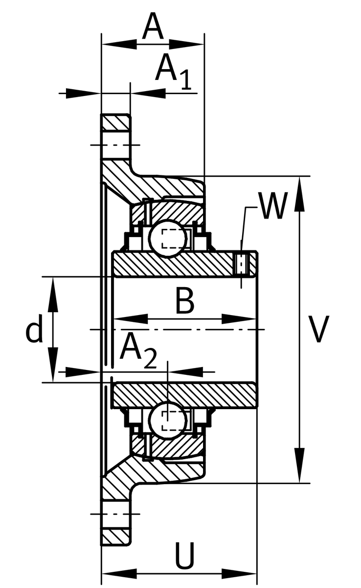 Фланцевый корпус INA RCJTY35-XL-N (RCJTY35-N)