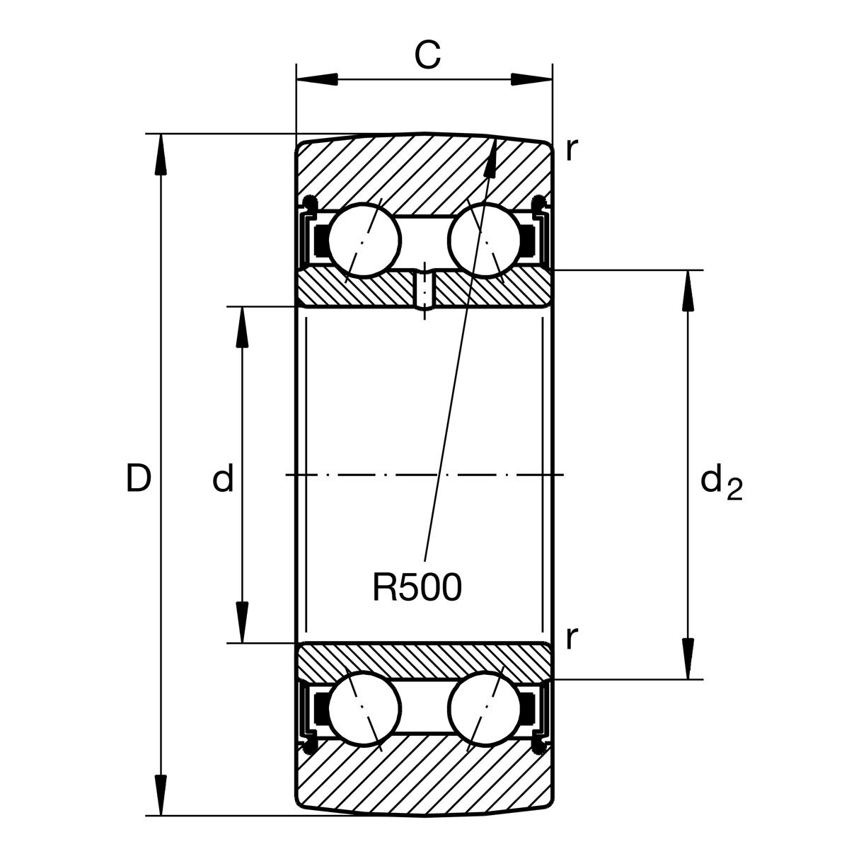 Направляющий ролик INA LR5001-2RS (LR 5001 NPPU)