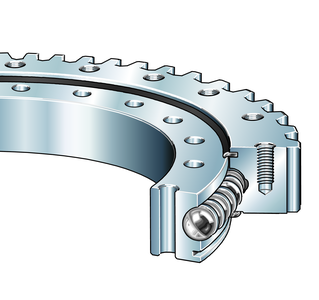 Опорно-поворотное устройство, подшипник с четырехточечным контактом, зубчатый венец на наружном кольце INA VSA250855-N-ZT