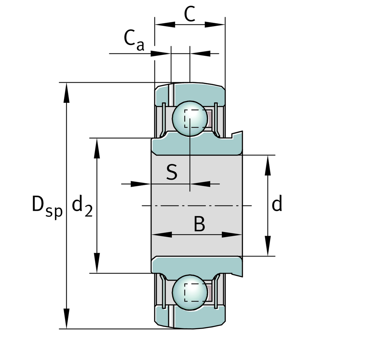 Радиальный закрепляемый шарикоподшипник INA GRAE50-XL-NPP-B-OSE (GRAE50-NPP-B-OSE)
