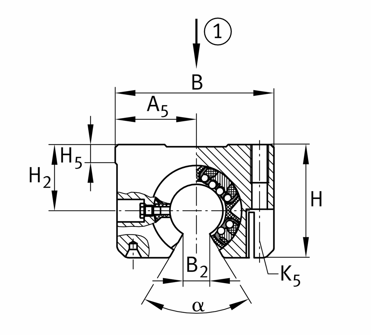 Узел с шарикоподшипником для линейного перемещения INA KTSOS12-PP-AS