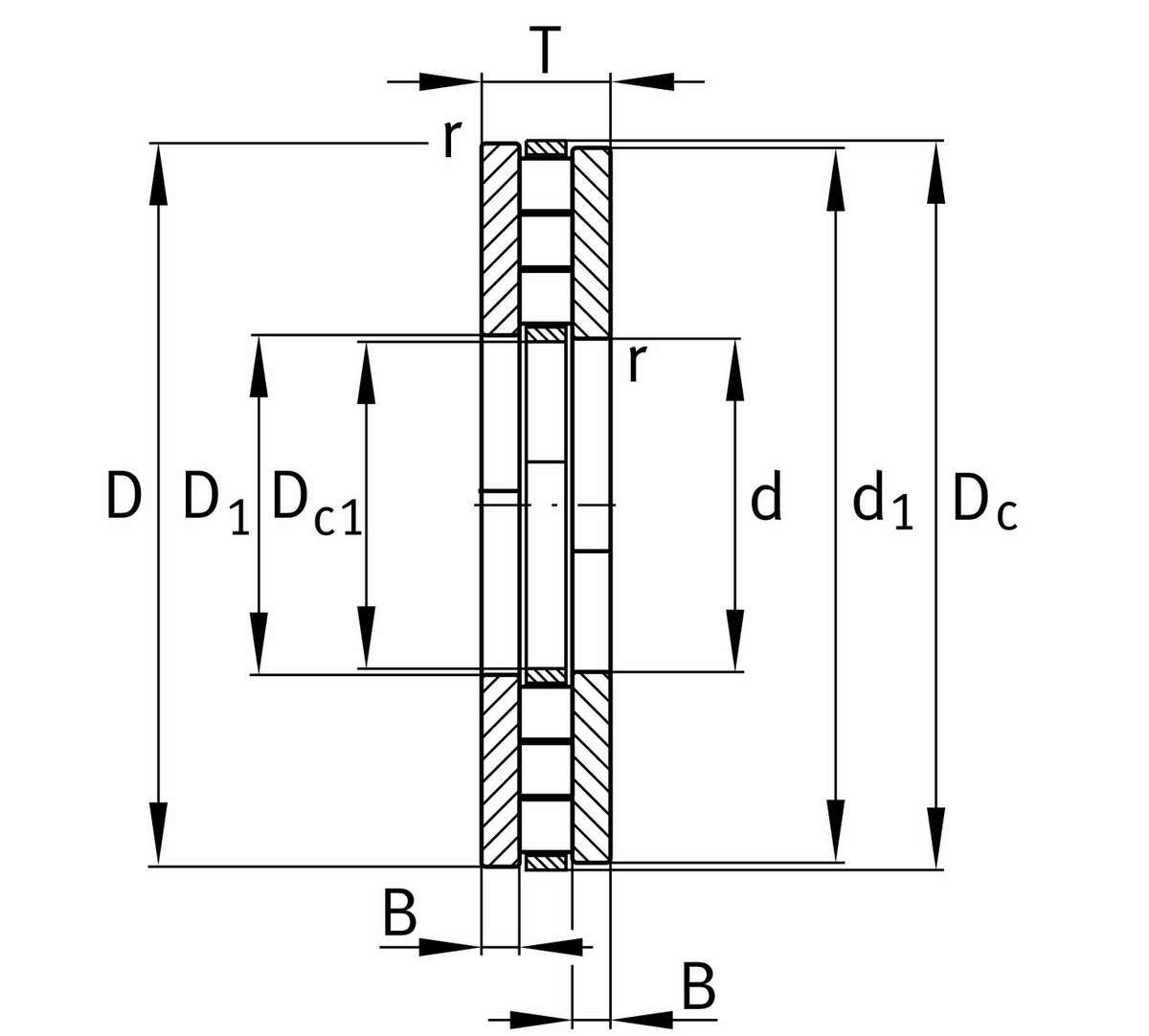 Упорный цилиндрический роликоподшипник INA 87410-TV (874 10 TN)