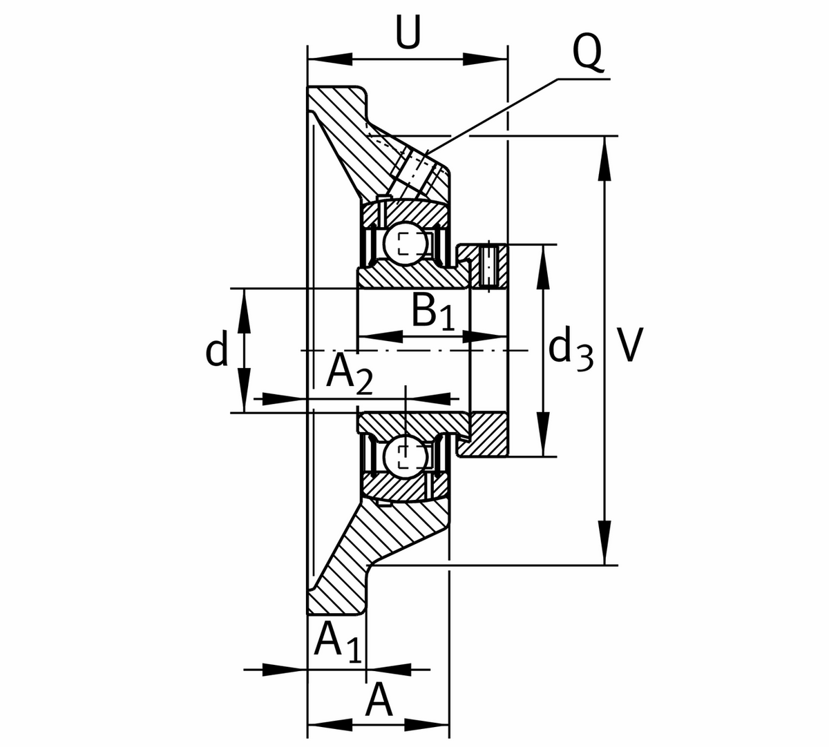 Фланцевый корпус INA PCJ30-XL-N-SMS (PCJ30-N-SMS)