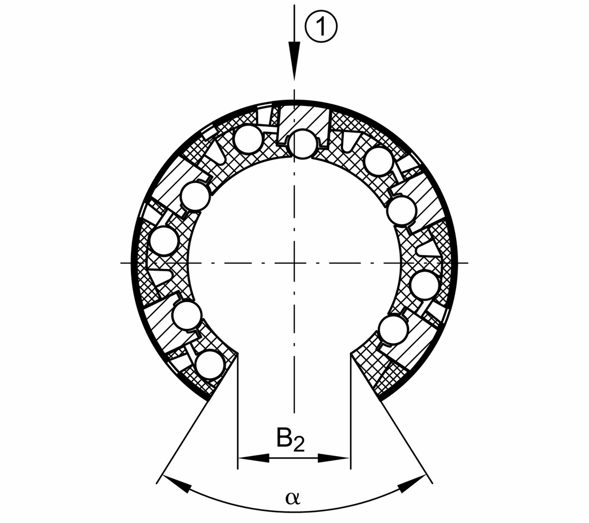 Шарикоподшипник для линейного перемещения INA KNO12-B
