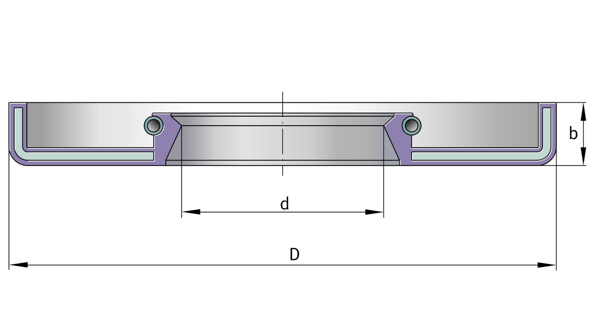 Радиальное уплотнение вала INA RWDR09-R-NBR