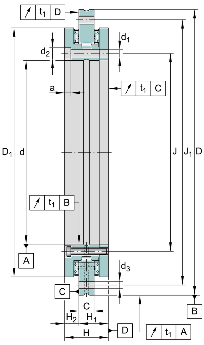 Упорно-радиальный роликоподшипник INA YRTC150-XL