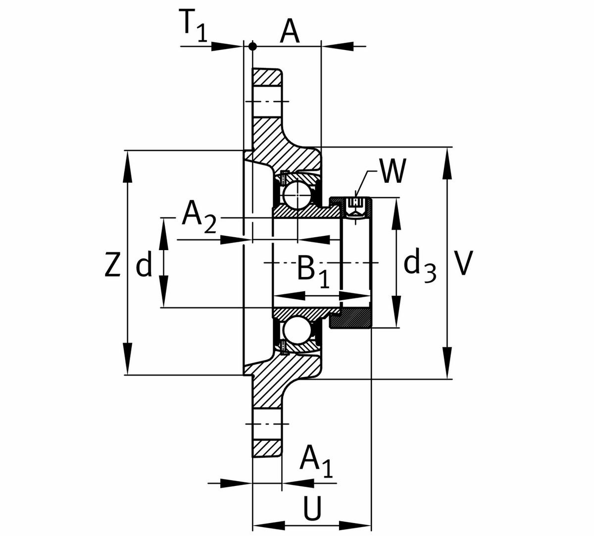 Фланцевый корпус INA PCJTZ40