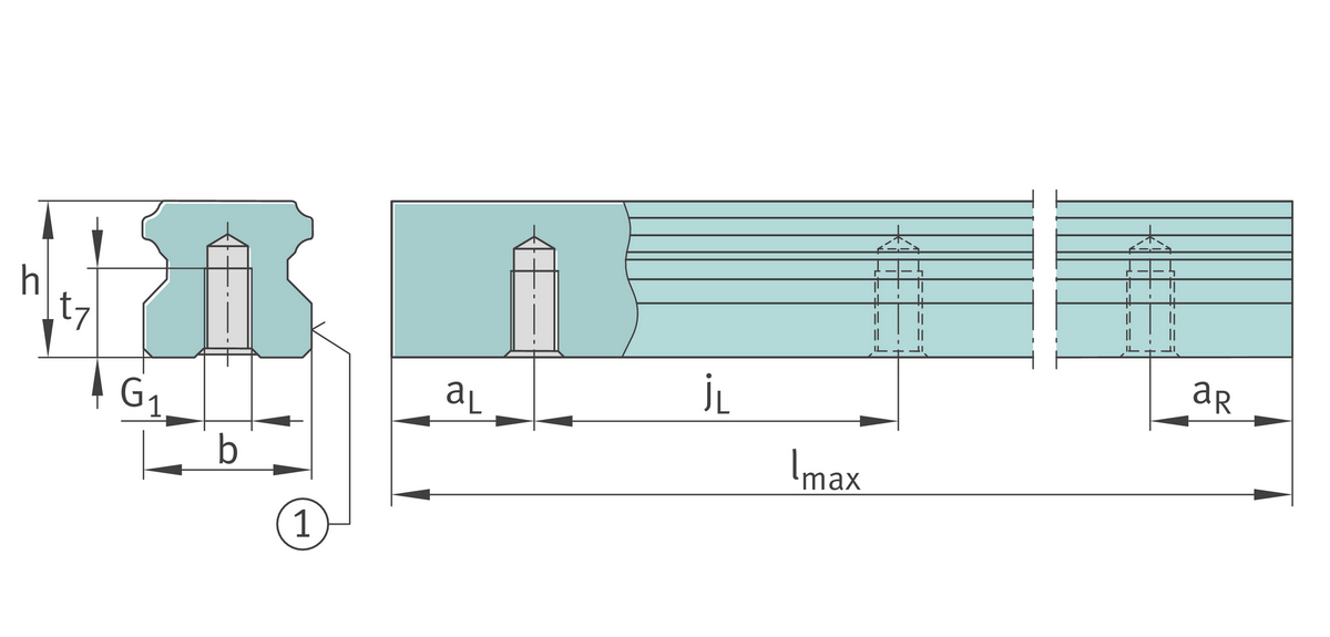 Профильный рельс INA TKLT15X4000-U-EWL-G2