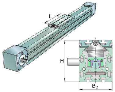 Модуль линейного перемещения INA MKUSE25-500-ZR-W2-N-FA517.2