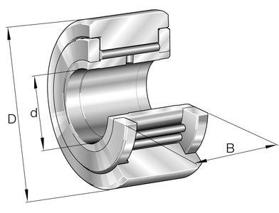 Опорный ролик INA NATV30 (NATV 30)