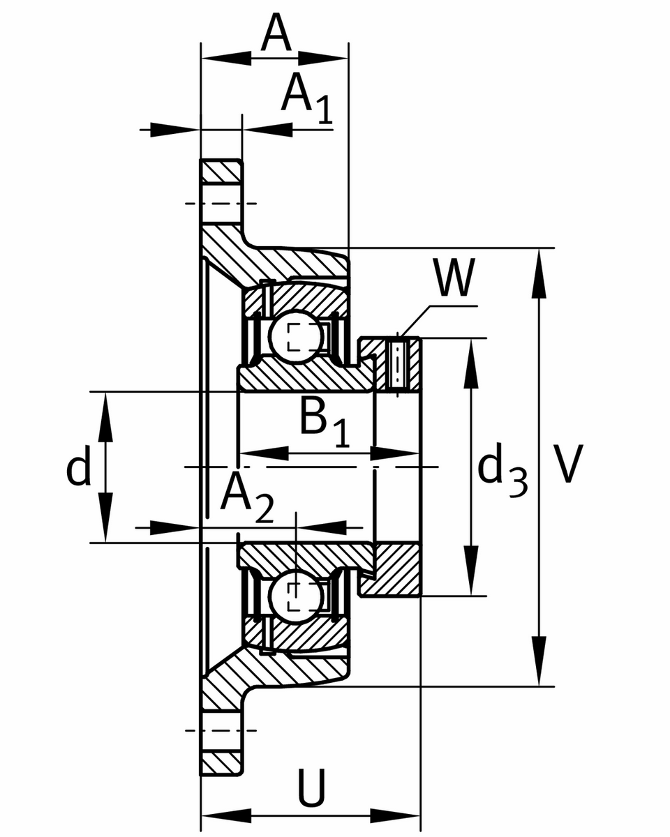 Фланцевый корпус INA PCFT35-XL (PCFT35)
