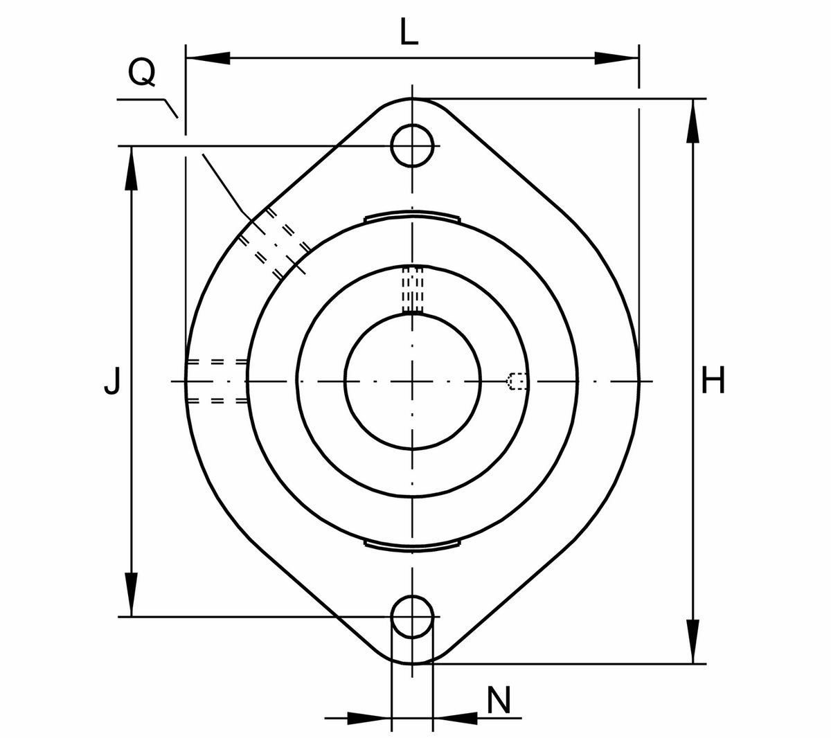 Фланцевый корпус INA BLCTE30-XL (BLCTE30)