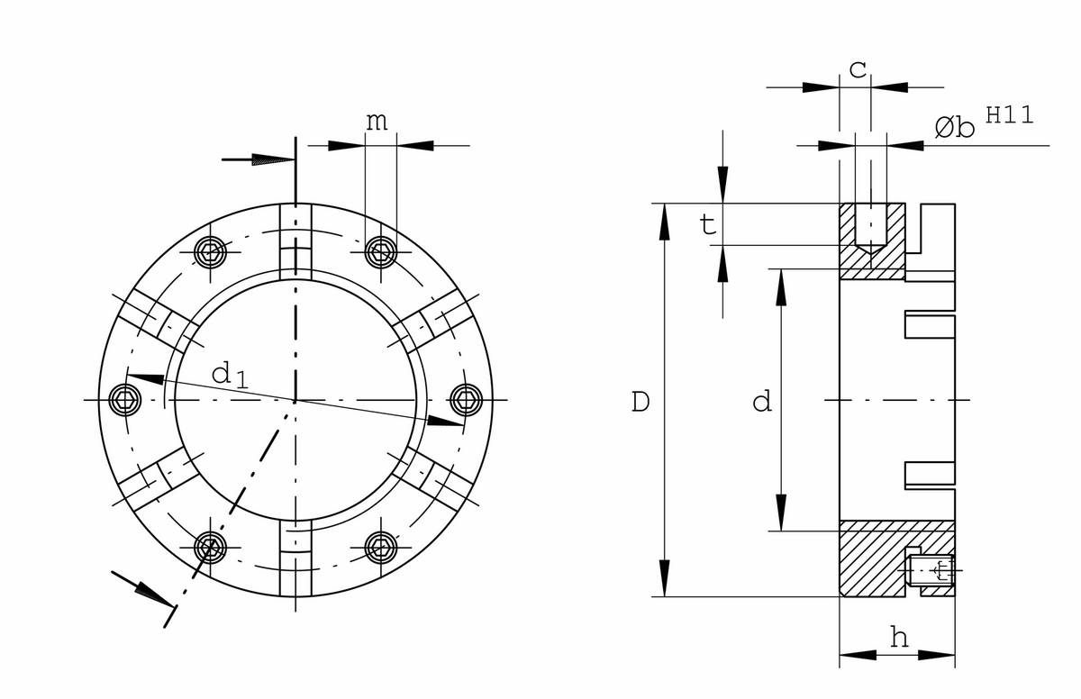 Прецизионная шлицевая гайка INA AM45 (AM 45)