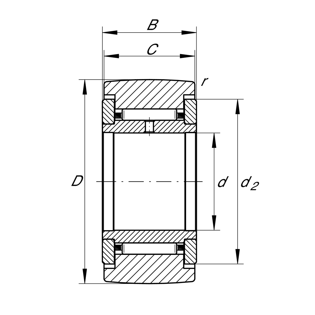 Опорный ролик INA NATR10 (NATR 10)
