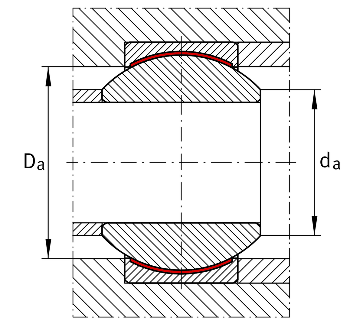 Сферический шарнирный подшипник INA GE30-PW