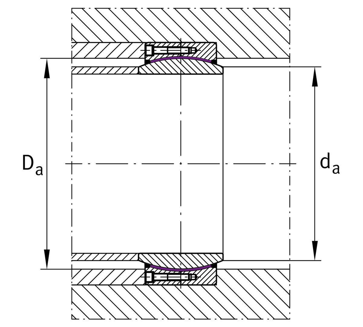 Сферический шарнирный подшипник INA GE340-DF-G9