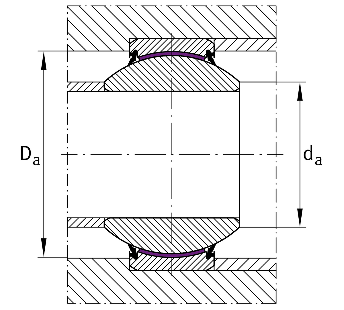 Сферический шарнирный подшипник INA GE70-FW-2TS-G8-W11