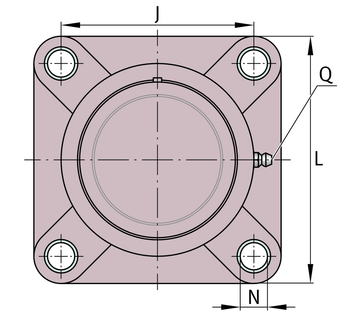 Фланцевый корпус INA RCJ25-TV-VA-FD