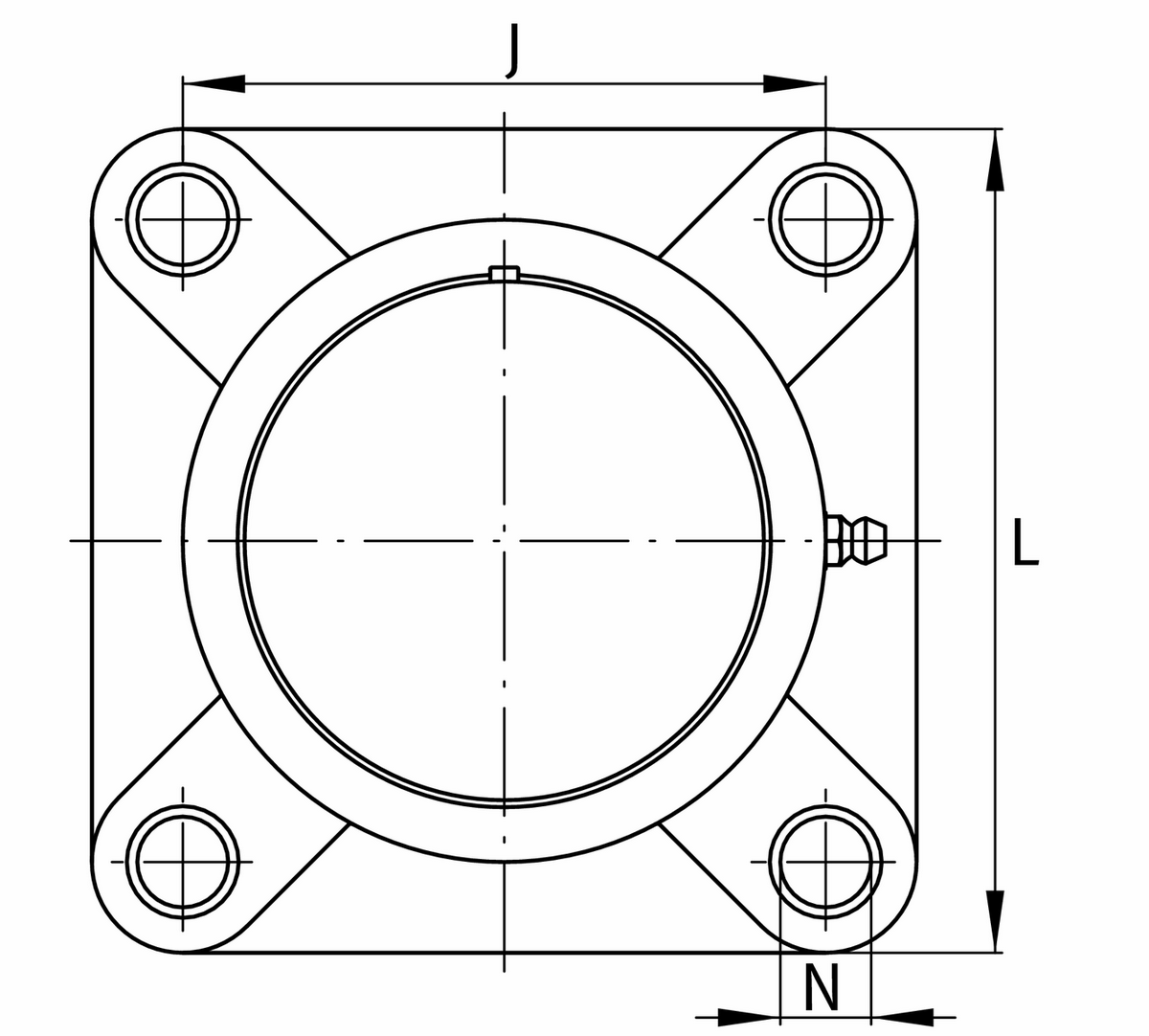 Фланцевый корпус INA PCJ45-TV-FA125.5