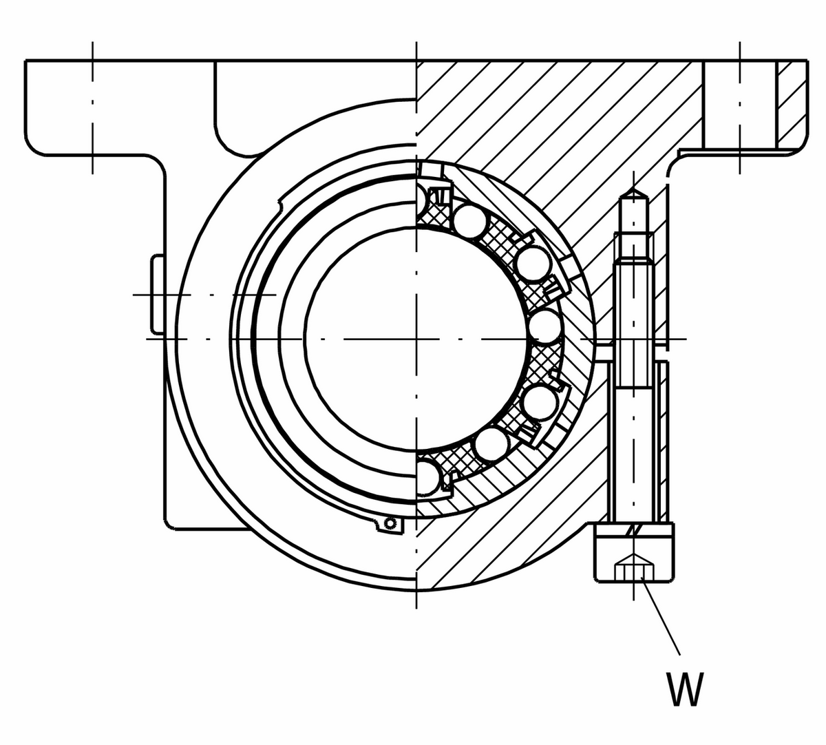 Узел с шарикоподшипником для линейного перемещения INA KGBS12-PP-AS