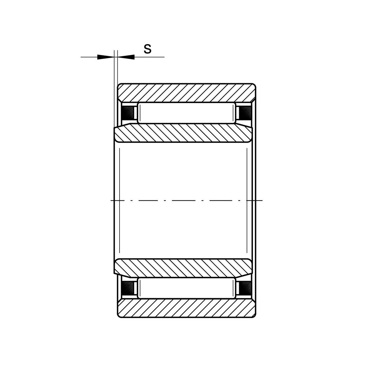 Радиальный роликоподшипник INA NAO12X28X12 (NAO 12X28X12)