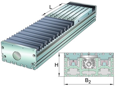 Модуль линейного перемещения INA MDKUSE25-365-KGT/10-F-2SPU-N