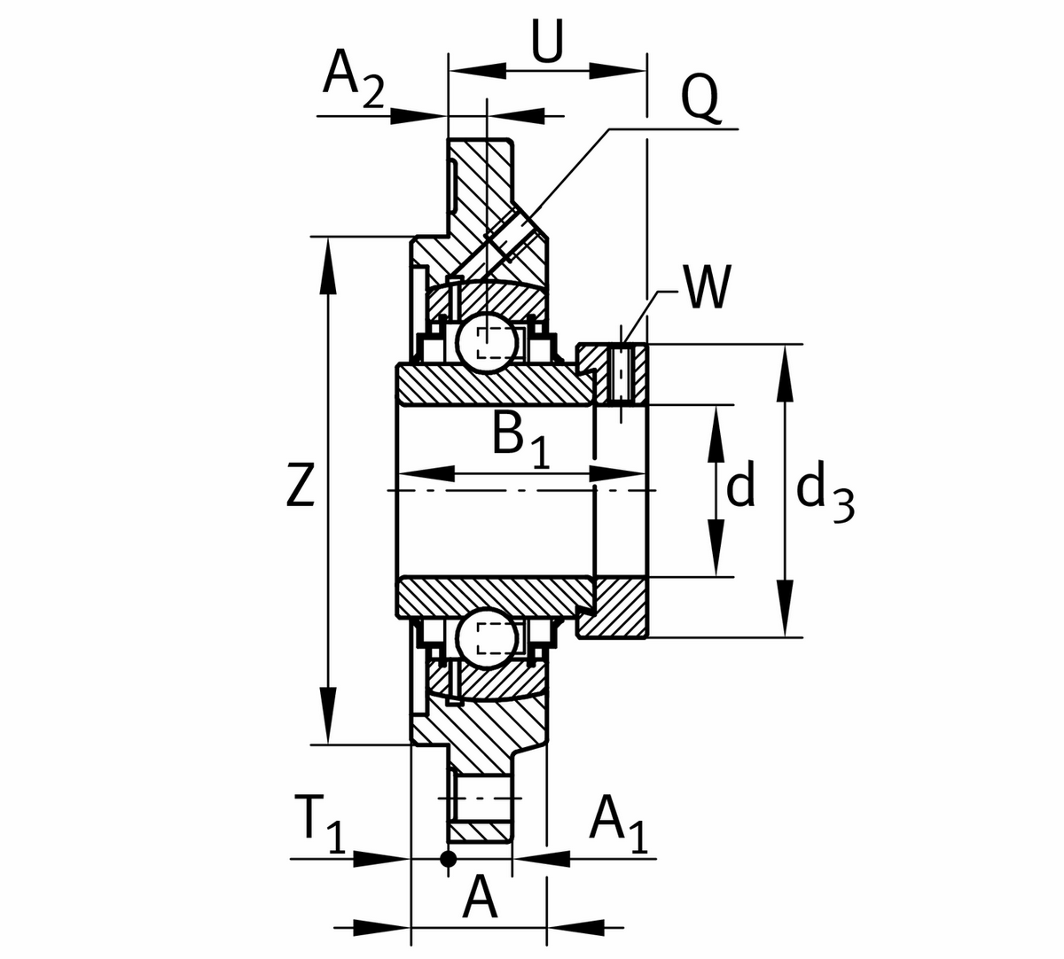 Фланцевый корпус INA RFE25-XL (RFE25)
