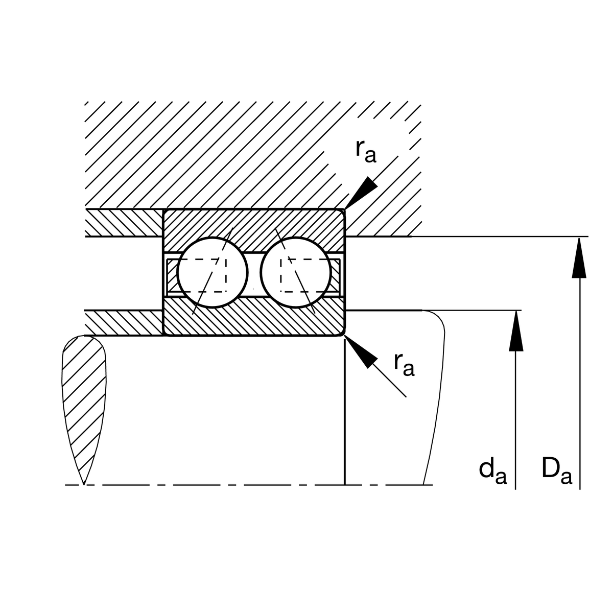 Радиально-упорный шарикоподшипник INA 3000