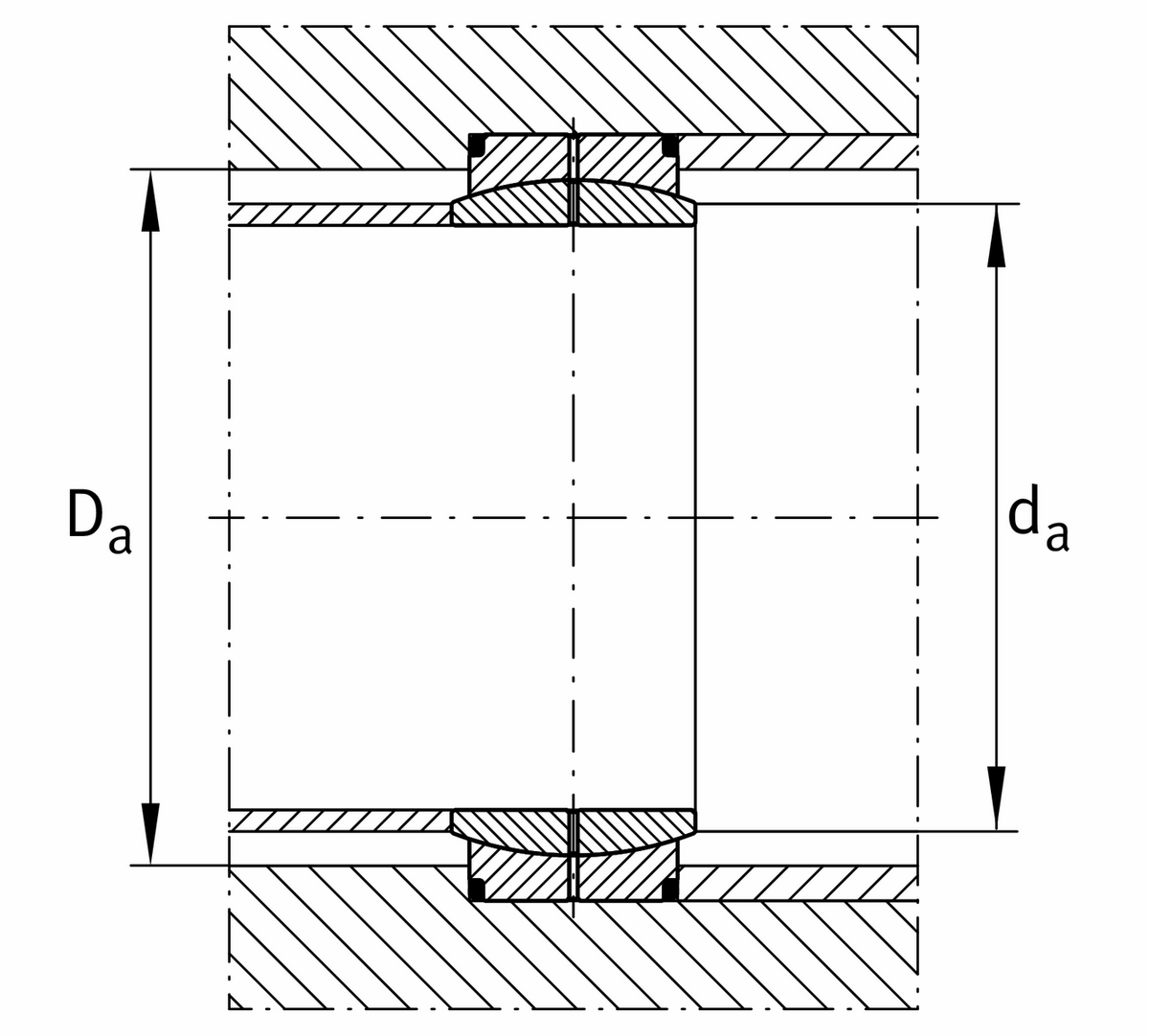 Сферический шарнирный подшипник INA GE440-DO-2RS4