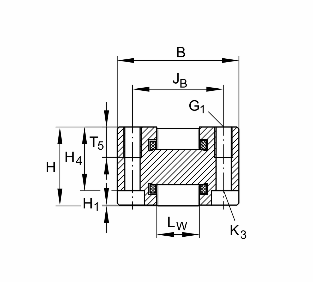 Роликовая линейная опора качения INA RUS19105-KS