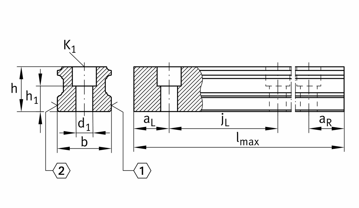 Профильный рельс INA TKSD20
