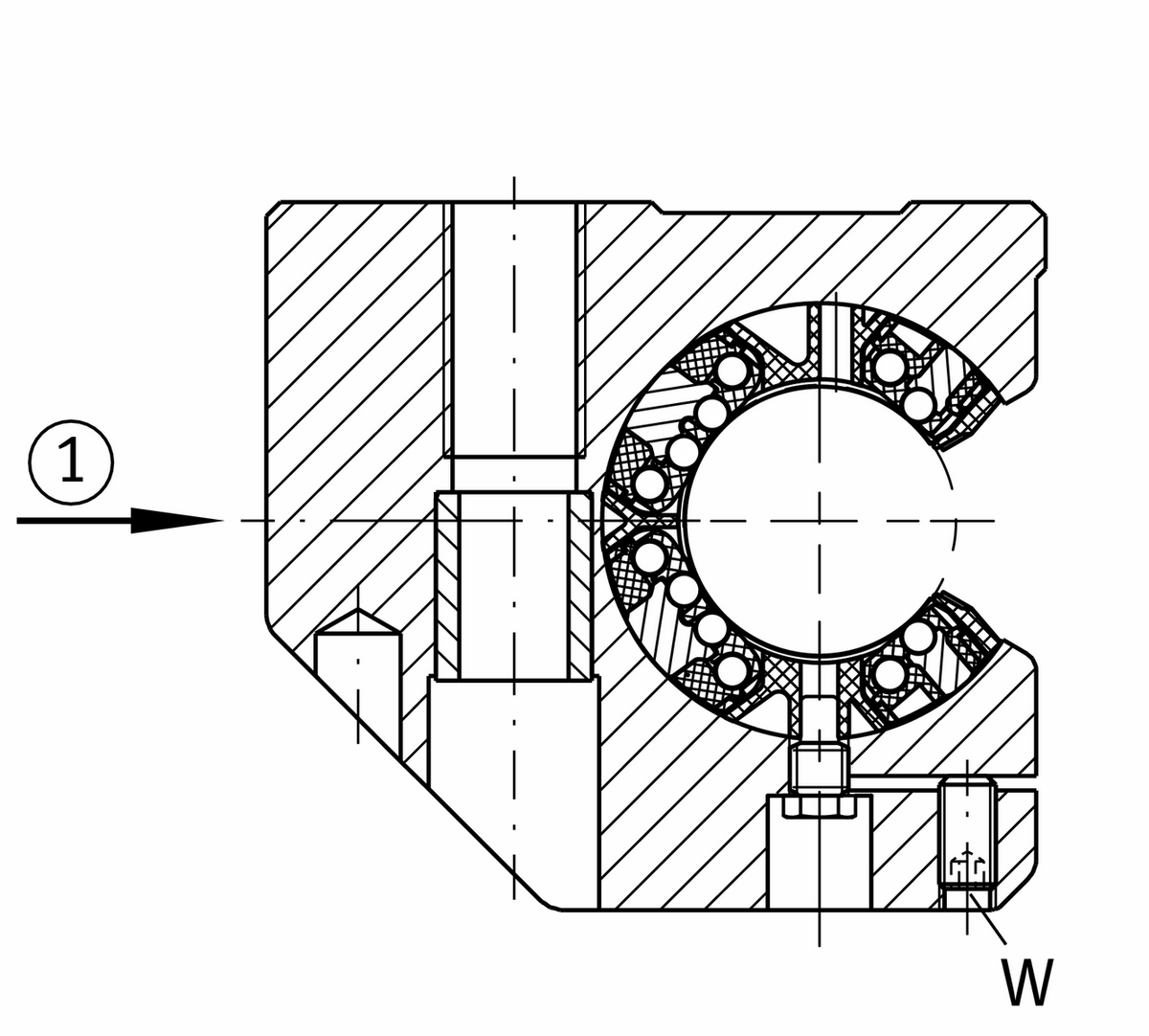 Узел с шарикоподшипником для линейного перемещения INA KGSCS20-PP-AS