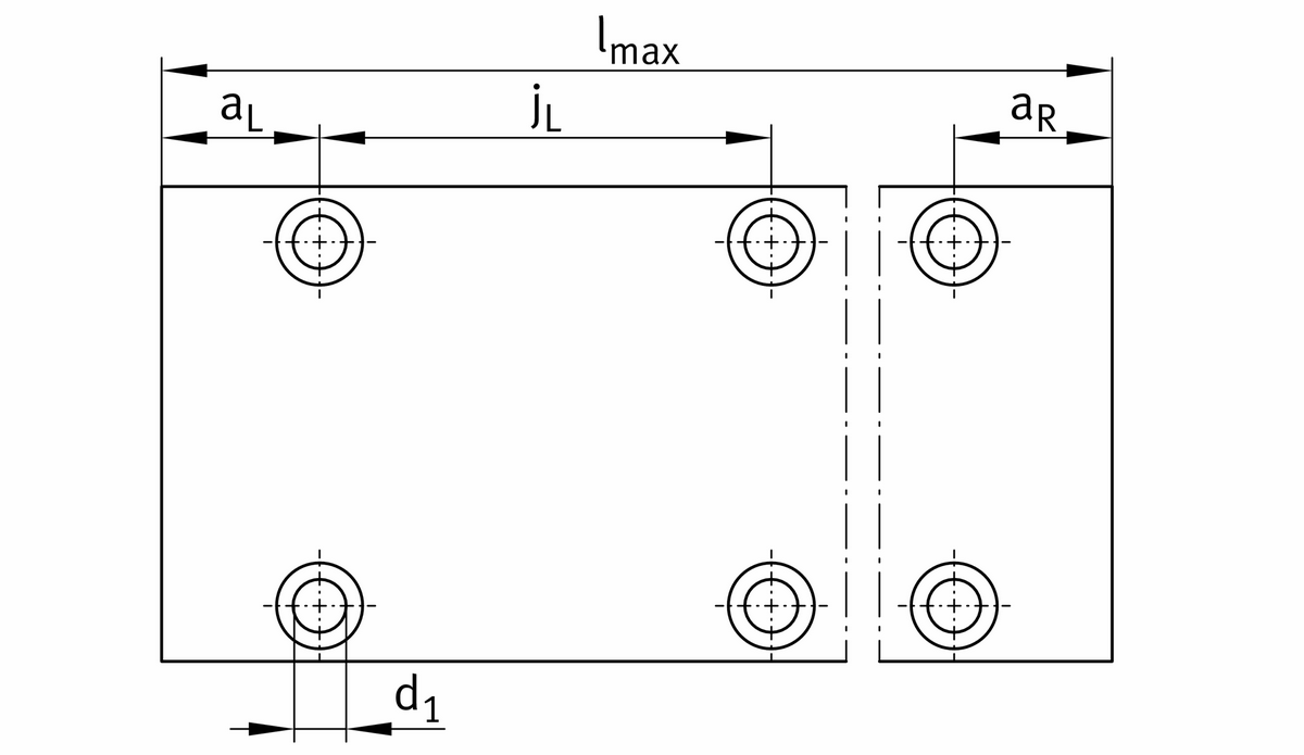Направляющие рельсы с одной дорожкой качения, для крепления винтами INA UFB4710