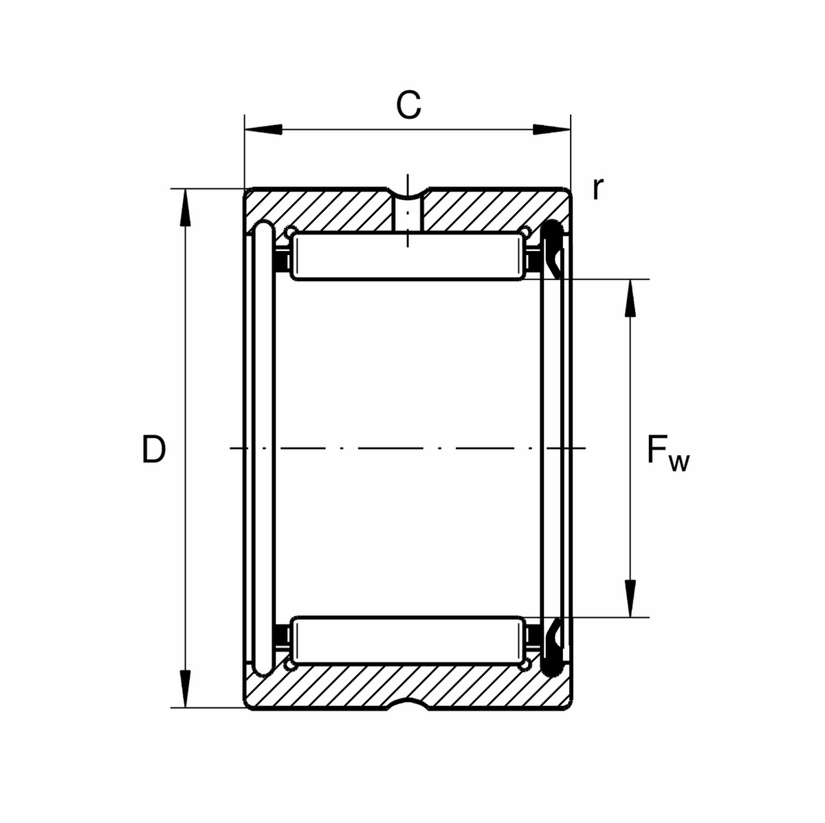 Игольчатый роликоподшипник INA RNA4909-RSR-XL-2S